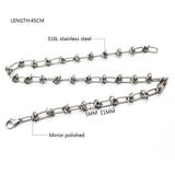 Silver Plated Unique Choker Rope Knot Link Chain Stainless Steel Bracelet