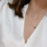 Personality Bead Necklace Women's Red Agate Green Malachite