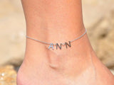 Stainless Steel Initial Anklet with Multiple Letters, Beach Accessories