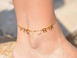 Stainless Steel Initial Anklet with Multiple Letters, Beach Accessories