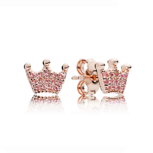 S925 Sterling Silver Crown Earrings for Women