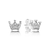 S925 Sterling Silver Crown Earrings for Women