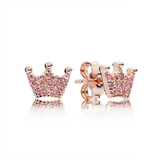 S925 Sterling Silver Crown Earrings for Women