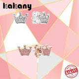 S925 Sterling Silver Crown Earrings for Women