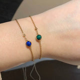 Green Malachite Red Agate Bead Bracelet High Rose Jewelry