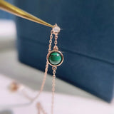 Green Malachite Red Agate Bead Bracelet High Rose Jewelry
