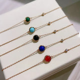Green Malachite Red Agate Bead Bracelet High Rose Jewelry