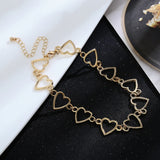 Crystal Stars Pendant Choker Necklace for Women Neck Collar Long