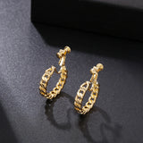 Minimalist Braided Chain Clip Earrings