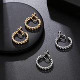 Minimalist Braided Chain Clip Earrings