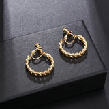 Minimalist Braided Chain Clip Earrings