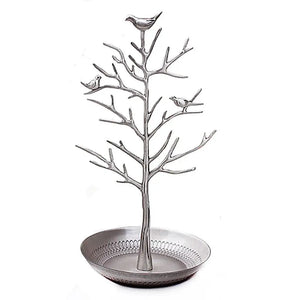 Vintage Bird Tree Stand Jewelry Earrings Necklace Ring Show Rack Holder Display