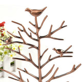 Vintage Bird Tree Stand Jewelry Earrings Necklace Ring Show Rack Holder Display