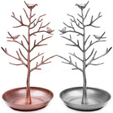 Vintage Bird Tree Stand Jewelry Earrings Necklace Ring Show Rack Holder Display