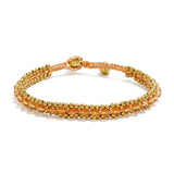 Crystal Temperament Wax Rope Braided Anklet