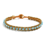 Crystal Temperament Wax Rope Braided Anklet