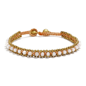 Crystal Temperament Wax Rope Braided Anklet