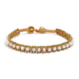 Crystal Temperament Wax Rope Braided Anklet