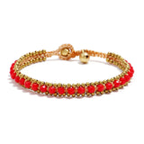 Crystal Temperament Wax Rope Braided Anklet