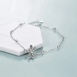 Women Ins Butterfly Pendant Beads Chain Anklet