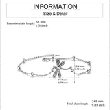 Women Ins Butterfly Pendant Beads Chain Anklet