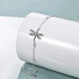 Women Ins Butterfly Pendant Beads Chain Anklet