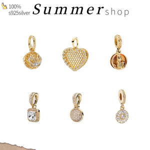 European Flower Lock Crown Clip Beads for Pando Jewelry