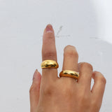 Minimalist Stainless Steel Bold Rings for Women