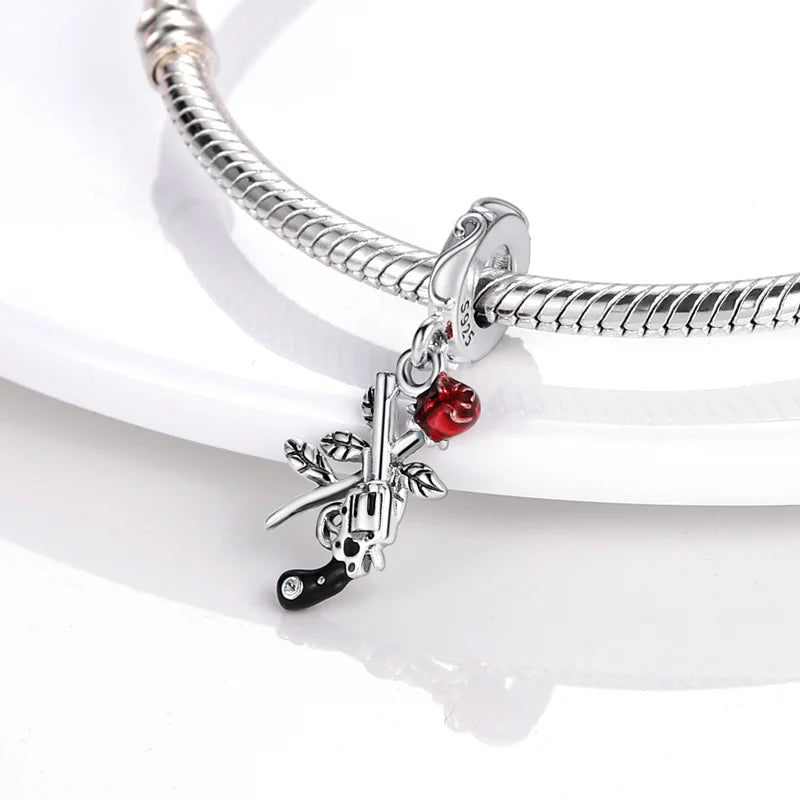 Anime Character Silver Charm Bracelet DIY Jewelry