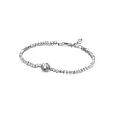 925 Silver Heart Infinity Clasp Snake Chain Bracelet