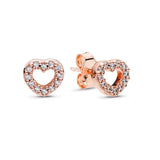 925 Silver Heart Stud Earrings Women DIY S925 Earring