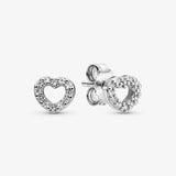 925 Silver Heart Stud Earrings Women DIY S925 Earring