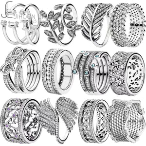 925 Sterling Silver Pave Bead Open Rings For Women DIY Jewelry