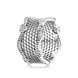 925 Sterling Silver Pave Bead Open Rings For Women DIY Jewelry