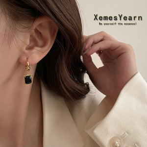 French Retro Zircon Earrings For Woman