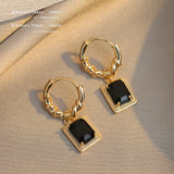 French Retro Zircon Earrings For Woman