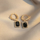 French Retro Zircon Earrings For Woman