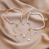 Small Fresh Butterfly Pendant Bracelet with Rhinestones