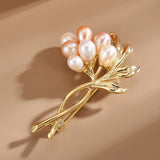 Freshwater Pearl Bouquet Brooch Pin Wedding Jewelry Christmas Broche