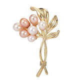 Freshwater Pearl Bouquet Brooch Pin Wedding Jewelry Christmas Broche