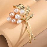 Freshwater Pearl Bouquet Brooch Pin Wedding Jewelry Christmas Broche