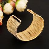 Silver Charm Bracelet Bangle Wide Opening Jewelry for Women