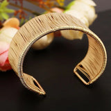 Silver Charm Bracelet Bangle Wide Opening Jewelry for Women