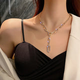 Goth Pendant Necklaces Punk Thick Chain Charm Necklace For Women Accessories