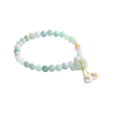 Gourd Pendant Chalcedony Beaded Bracelet for Women YBR529