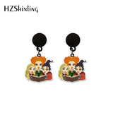 Hocus Pocus Bad Witch Epoxy Dangle Earrings