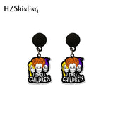 Hocus Pocus Bad Witch Epoxy Dangle Earrings