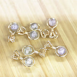 Hand-made Winding Pendant Natural & Synthetic Stone Multi-color