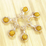Hand-made Winding Pendant Natural & Synthetic Stone Multi-color