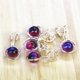 Hand-made Winding Pendant Natural & Synthetic Stone Multi-color